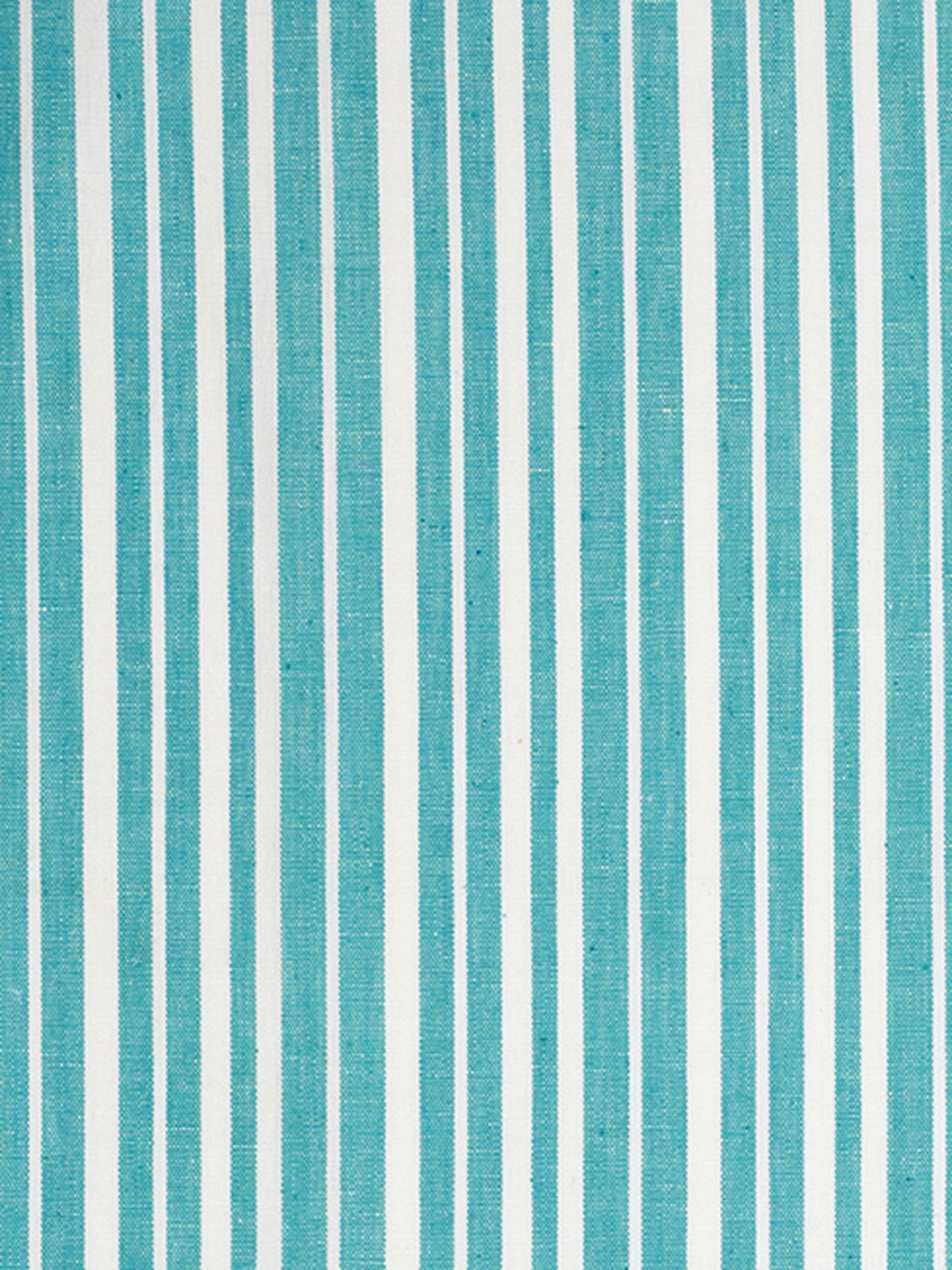 Palermo Ticking Stripe Home Decor Fabric in Pacific Turquoise Blue 